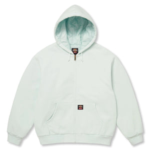 SUPREME DICKIES QUILTED LINED ZIP UP HOODED SWEATSHIRT-PALE BLUE