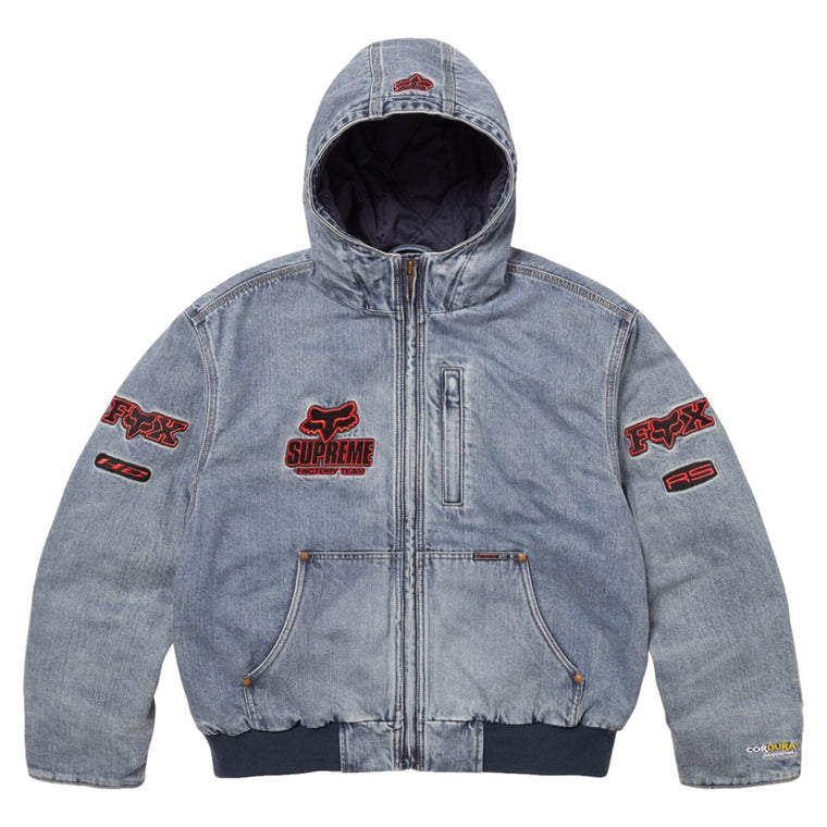 SUPREME FOX RACING® HOODED WORK JACKET-DENIM