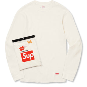 SUPREME HANES® THERMAL CREW (1 PACK)-WHITE