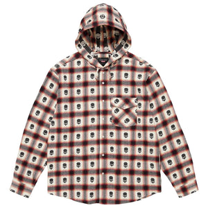 SUPREME NUMBER (N)INE® HOODED FLANNEL SHIRT-WHITE