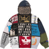 SUPREME NUMBER (N)INE® PATCHWORK ZIP UP HOODED SWEATSHIRT-MULTI