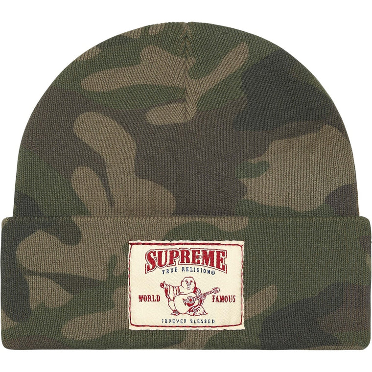 SUPREME TRUE RELIGION® BEANIE-OLIVE CAMO