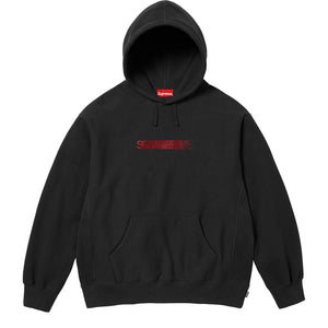 SUPREME SWAROVSKI MOTION LOGO HOODED SWEATSHIRT-BLACK