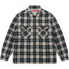 SUPREME THERMAL LINED ZIP UP FLANNEL SHIRT-BLACK