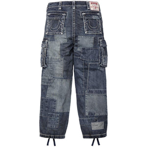 SUPREME TRUE RELIGION® PATCHWORK CARGO PANT-INDIGO