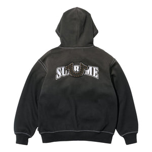 SUPREME TRUE RELIGION® ZIP UP HOODED SWEATSHIRT-BLACK