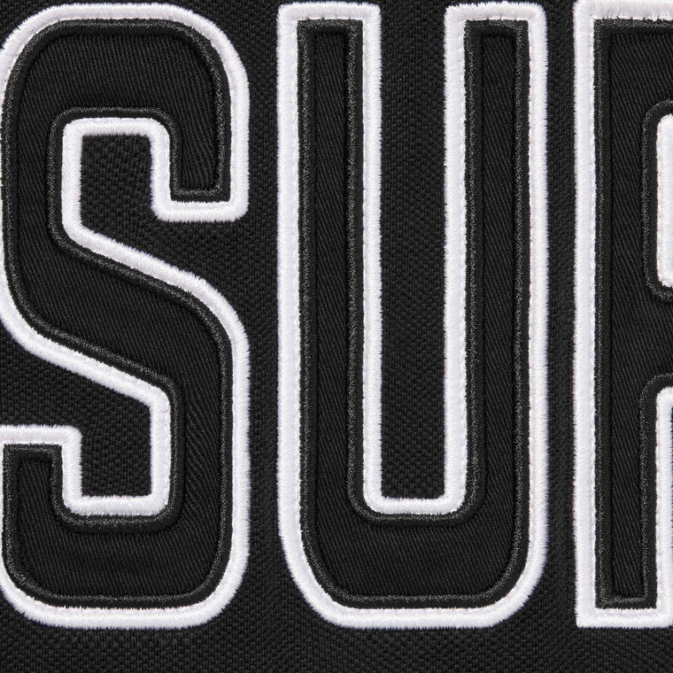 SUPREME TWILL APPLIQUE POLO-BLACK
