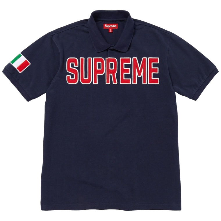 SUPREME TWILL APPLIQUE POLO-NAVY