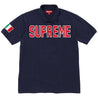 SUPREME TWILL APPLIQUE POLO-NAVY