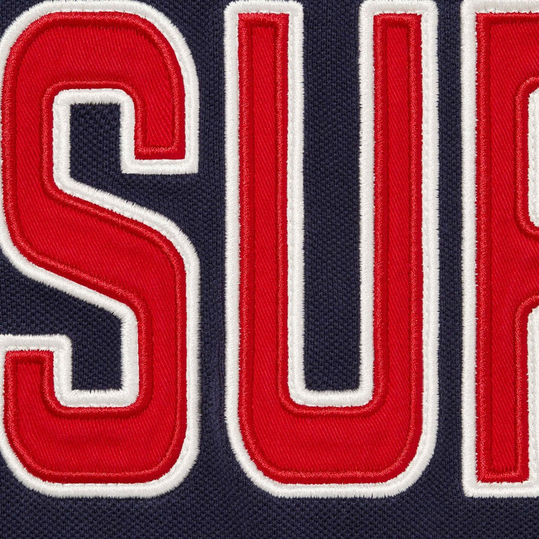 SUPREME TWILL APPLIQUE POLO-NAVY