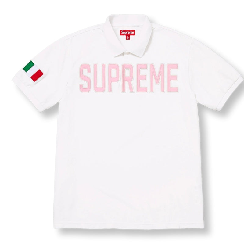 【L】Supreme Twill Appliqué Polo Supreme Twill Appliqué Polo Black Hombre - FW25 - US