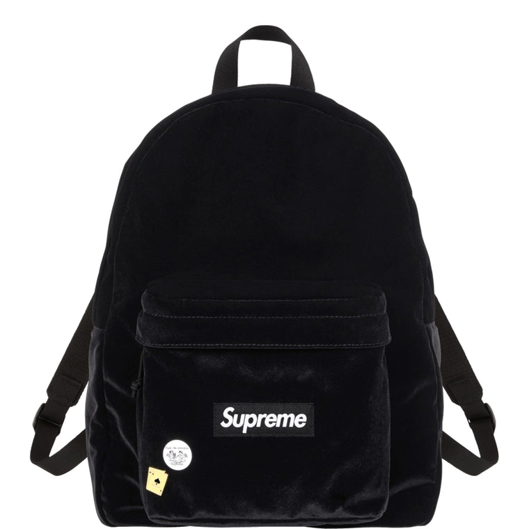 SUPREME VELVET BACKPACK-BLACK