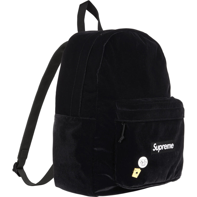 SUPREME VELVET BACKPACK-BLACK