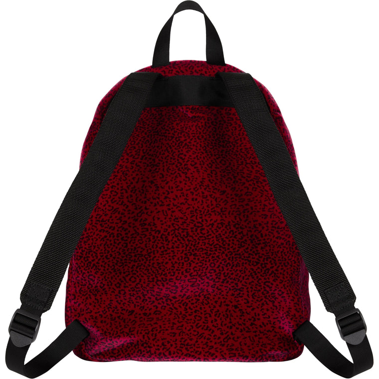 SUPREME VELVET BACKPACK-RED LEOPARD