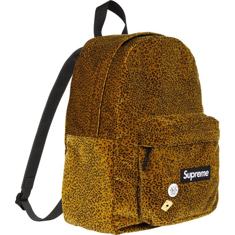 SUPREME VELVET BACKPACK-TAN LEOPARD