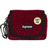 SUPREME VELVET MINI POUCH-RED LEOPARD