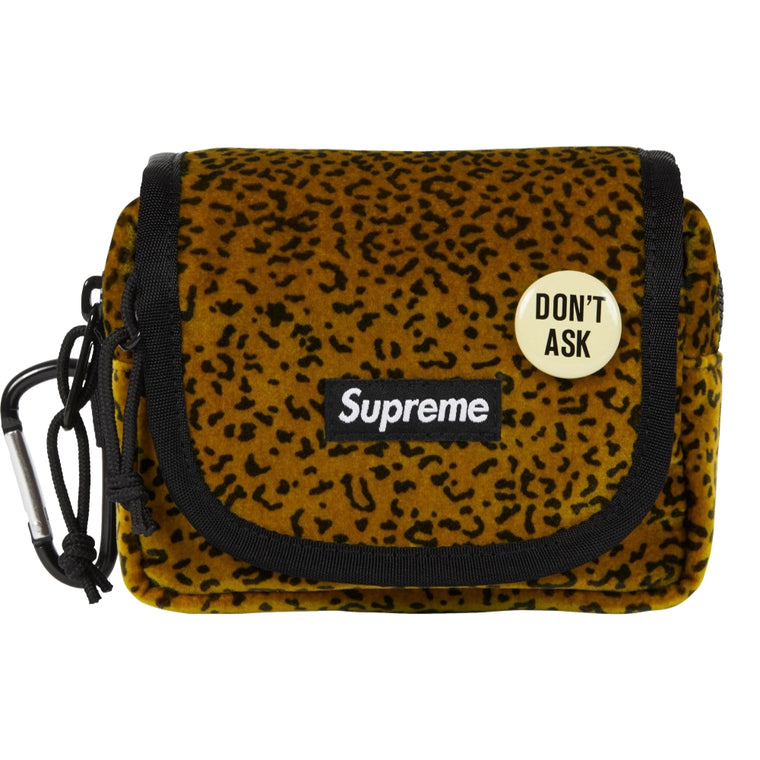 SUPREME VELVET MINI POUCH-TAN LEOPARD