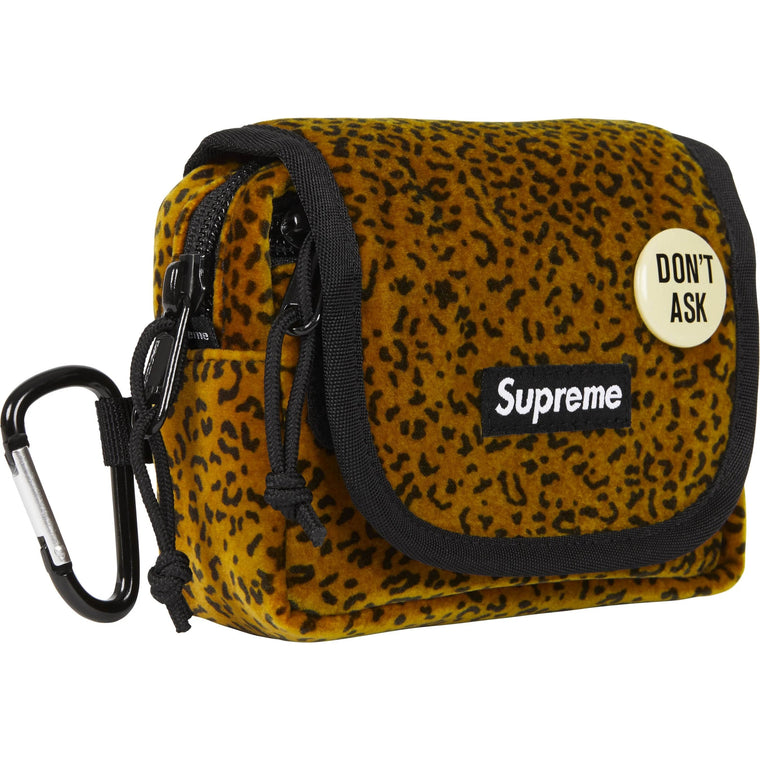 SUPREME VELVET MINI POUCH-TAN LEOPARD