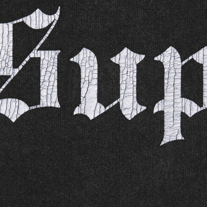 SUPREME WASHED OLD ENGLISH HOODED SWEATSHIRT-BLACK