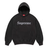 SUPREME WASHED OLD ENGLISH HOODED SWEATSHIRT-BLACK