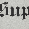 SUPREME WASHED OLD ENGLISH HOODED SWEATSHIRT-GREY