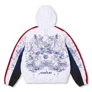 SUPREME AOI FLEECE LINED TRACK JACKET-WHITE