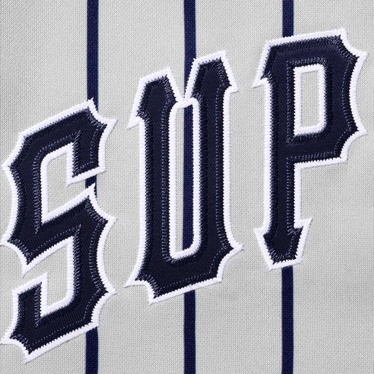SUPREME BASEBALL JERSEY-GREY