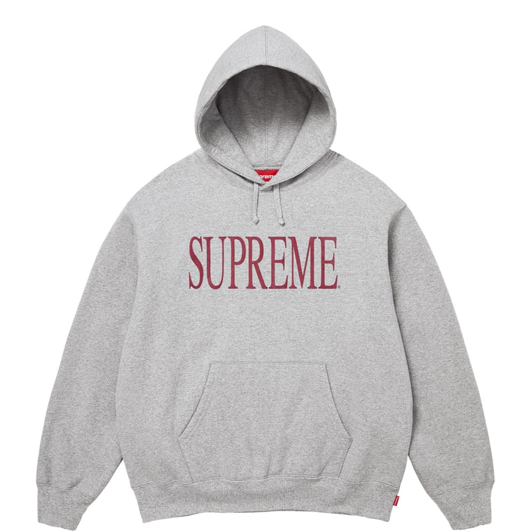 SUPREME CAPITAL HOODED SWEATSHIRT-GREY