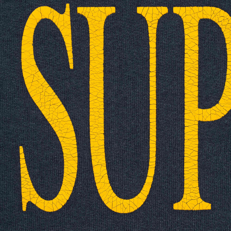 SUPREME CAPITAL HOODED SWEATSHIRT-NAVY