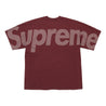 SUPREME CHECKERBOARD INTARSIA S/S TOP-BURGUNDY