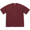 SUPREME CHECKERBOARD INTARSIA S/S TOP-BURGUNDY