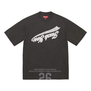 SUPREME CRACKED FLIPPED S/S TOP-BLACK
