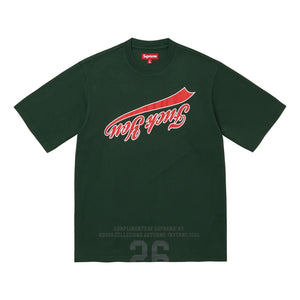 SUPREME CRACKED FLIPPED S/S TOP-DARK GREEN
