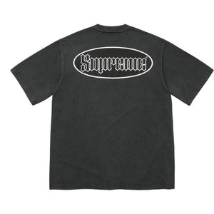 SUPREME CRACKED POCKET S/S TOP-BLACK