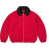 SUPREME FAUX SHEARLING LINED BOMBER JACKET-RED