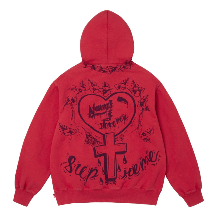 SUPREME FOREVER HOODED SWEATSHIRT-RED