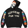 SUPREME FUCK YOU ZIP UP HOODED SWEATSHIRT-BLACK