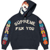 SUPREME FUCK YOU ZIP UP HOODED SWEATSHIRT-NAVY