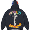 SUPREME FUCK YOU ZIP UP HOODED SWEATSHIRT-NAVY