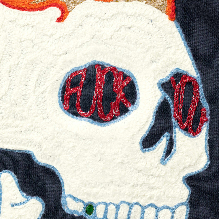 SUPREME FUCK YOU ZIP UP HOODED SWEATSHIRT-NAVY
