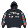 SUPREME FUCK YOU ZIP UP HOODED SWEATSHIRT-NAVY