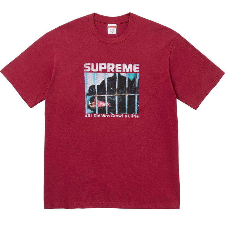 SUPREME GROWL TEE-BURGUNDY