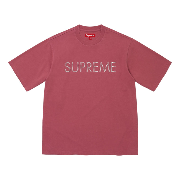 SUPREME HEARTS STUDDED S/S TOP-DUSTY ROSE