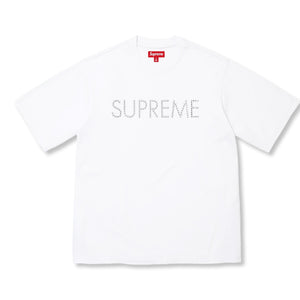 SUPREME HEARTS STUDDED S/S TOP-WHITE