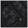SUPREME LEATHER APPLIQUE HOODED WORK JACKET-BLACK