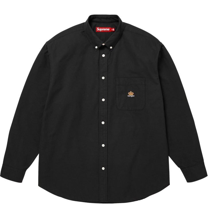 SUPREME LOOSE FIT FLANNEL OXFORD SHIRT-BLACK
