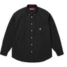 SUPREME LOOSE FIT FLANNEL OXFORD SHIRT-BLACK