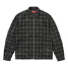 SUPREME METALLIC FLANNEL ZIP UP SHIRT-BLACK