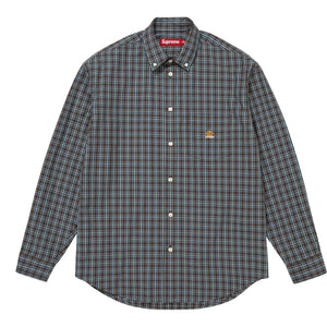 SUPREME MINI PLAID SHIRT-BROWN