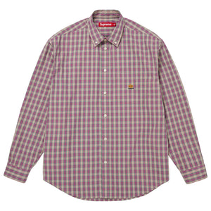 SUPREME MINI PLAID SHIRT-PINK